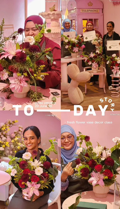 Fresh flower vase deco class